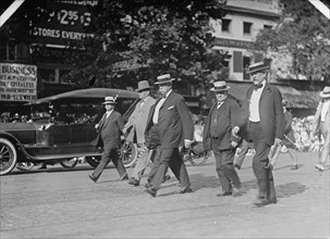 Draft Parade - Chamberlain; Bankhead; Warren; Hardwick; Lodge, 1917.