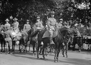 Draft Parade - General Joseph E. Kuhn, Center Front; General George H. Harries, Left of Kuhn, 1917.