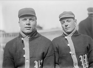 Eddie Ainsmith, Clyde Milan, Washington Al, at University of Virginia, Charlottesville (Baseball), ca. 1912-1915.