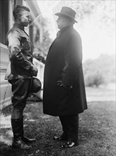 Fort Myer Officers Training Camp - Charles P. Taft at Camp with Father, Ex-President Taft, 1917.
