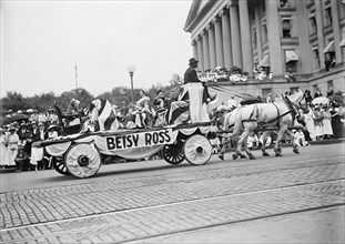 Fourth of July Parades - Float: 'Betsy Ross', 1916.