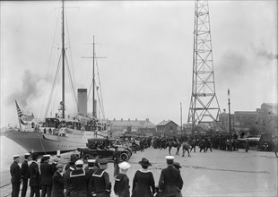 French Commission To U.S. Arriving at Navy Yard On 'Mayflower', 1917.