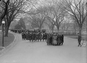 Girl Scouts On Ellipse, 1917.