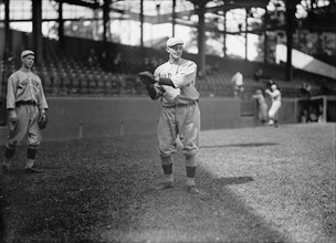 Hal Janvrin, Left; Neal Ball, Right; Boston Al (Baseball), 1913.