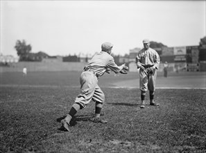 Harry Hooper, Left; Unidentified, Right; Boston Al (Baseball), 1913.