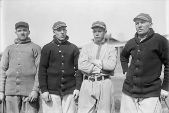 Joe Connolly, Bill Allen, Merito Acosta, Unidentified, Washington Al, at University of..., ca. 1913. Creator: Harris & Ewing.