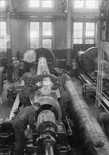 Navy Yard, U.S., Washington - Boring Breech of 14 Inch Gun, 1917.