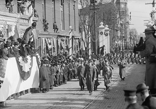 Parade with Reviewing Stand, between 1910 and 1917.