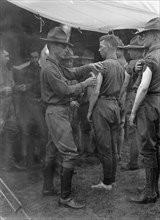 Plattsburg Reserve Officers Training Camp - Innoculations, 1916.