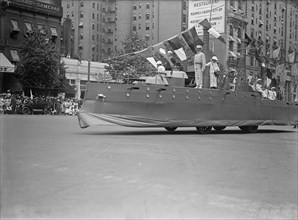 Preparedness Parade - Float Like Battleship, 1916.