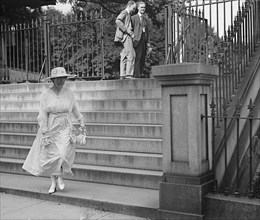 Rankin, Jeanette I.E. Jeannette, Rep. from Montana, 1917-1919. Leaving White House, 1917.