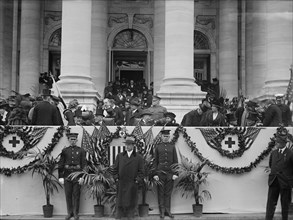 Red Cross, American - Dedication of Building Including: Jusserand; Wilson; Taft; Mrs. Wilson, 1917.