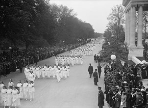 Red Cross, American - Dedication of Building. Nurses Parade And Motor Corps, 1917.
