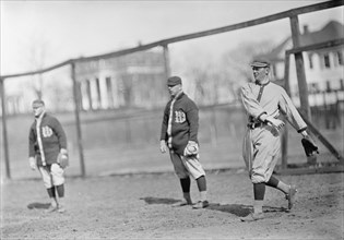Unidentified, Frank Laporte, And Clyde Milan, Washington Al (Baseball), ca. 1912-1913.