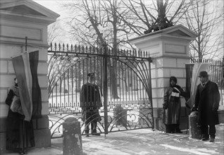 Woman Suffrage - Pickets at White House, 1917.