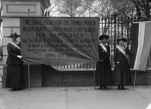 Woman Suffrage - Pickets at White House, 1917.