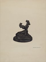 Paperweight (Deer), c. 1938.