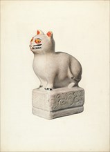 Chalkware Cat, c. 1940.