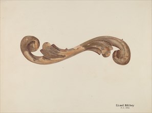 Wood Carving - Scroll, c. 1939.