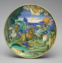 Shallow bowl on low foot with the Conversion of Saul, c. 1525.