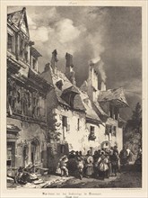 Vue d'une rue des Faubourgs de Besançon (View of a Street in the Outskirts of Besançon), 1827.