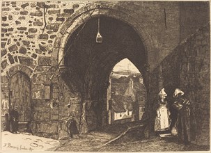 The gate of St Malo in Dinan (La Porte de St Malo à Dinan), 1871.