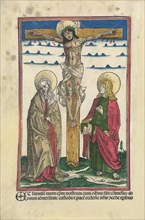 Christ on the Cross with the Virgin and Saint John.