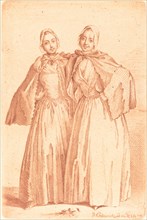 Two Standing Ladies (Demoiselles Quantin), 1758.