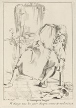 Le Perruquier fatigué (The Tired Wig-maker), 1775.