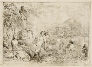Landscape with a Satyr Family and Classical Sculpture, 1775/1776.