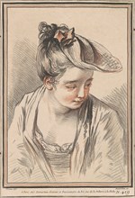 Head of a Young Woman Wearing a Hat, 1773.