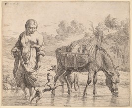 Woman Crossing a Stream, 1662.