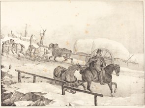 Wagoner Climbing a Hill (Roulier montant une cote), 1823.