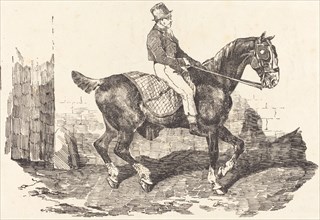 Groom Mounted on a Carriage-Horse (Cheval de carrosse monte par un palfrenier), 1820.