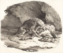 Lion Devouring a Horse, 1823.