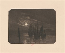 A Moonlit Harbor, 1890s.