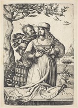 Soldier Embracing a Woman, c. 1530.