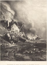 Radoub d'une Barque à la Marée Basse (Refitting of a Ship at Low Tide), 1833.