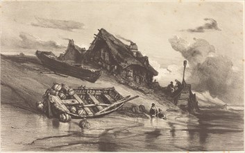 Chaumières de pêcheurs, c. 1844.