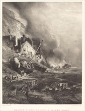 Radoub d'une Barque à la Marée Basse (Refitting of a Ship at Low Tide), 1833.