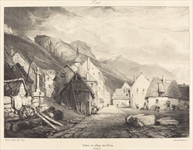 Entrée du village des Bains, 1831.