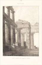 Galerie latérale d'un temple de Pestum, 1822.