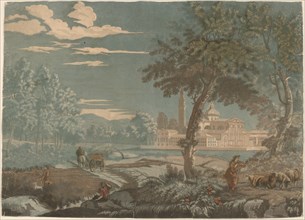 Heroic Landscape with Cart and Goatherd, with San Giorgio Maggiore in the Background, 1744.