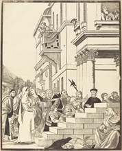 Presentation of the Virgin in the Temple [center plate], 1742.
