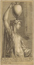 Woman Standing Holding a Jar on the Head, 1731.