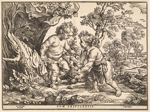 The Infant Christ and Saint John Playing with the Lamb.