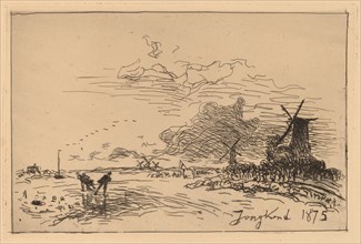 Holland Canal, near Rotterdam (Canal de Hollande, pres de Rotterdam (Hiver)), 1875.
