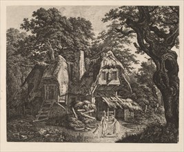 Straw-Thatched Hut with Landscape and Figures, 1807/1809.