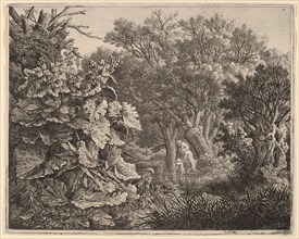 Landscape with Large Leaves and Three Satyrs, c. 1800.