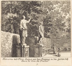 Statues of Mercury and Flora, Gardens of Duke di Sora, Frascati, 1681.